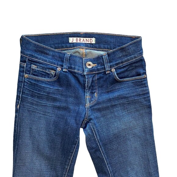 J Brand Low Rise Heartbreaker Jeans Womens 25x31 Dark Wash Stretch - Picture 3 of 6